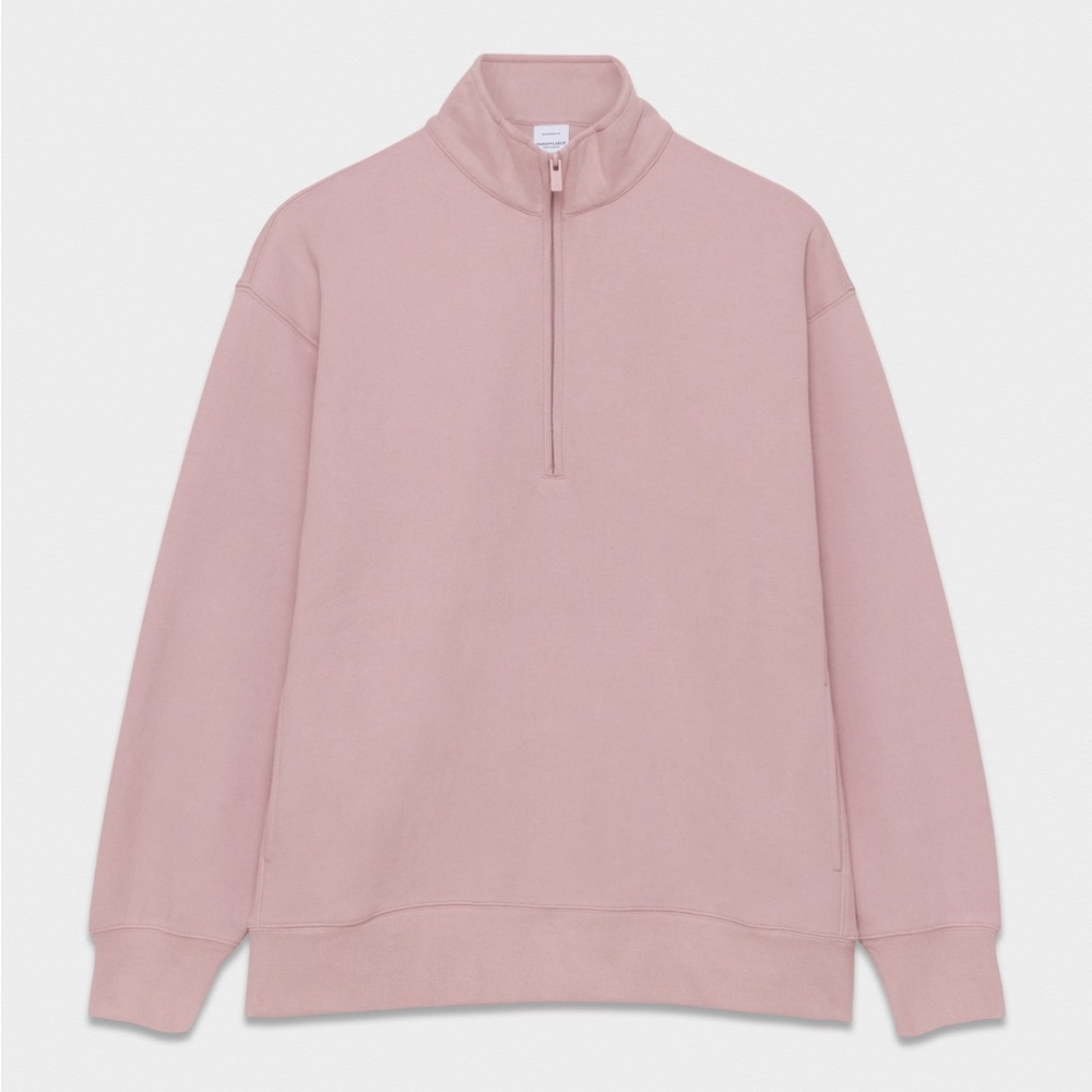 Aritzia Cozy Fleece Boyfriend 1/4 Zip Sweater